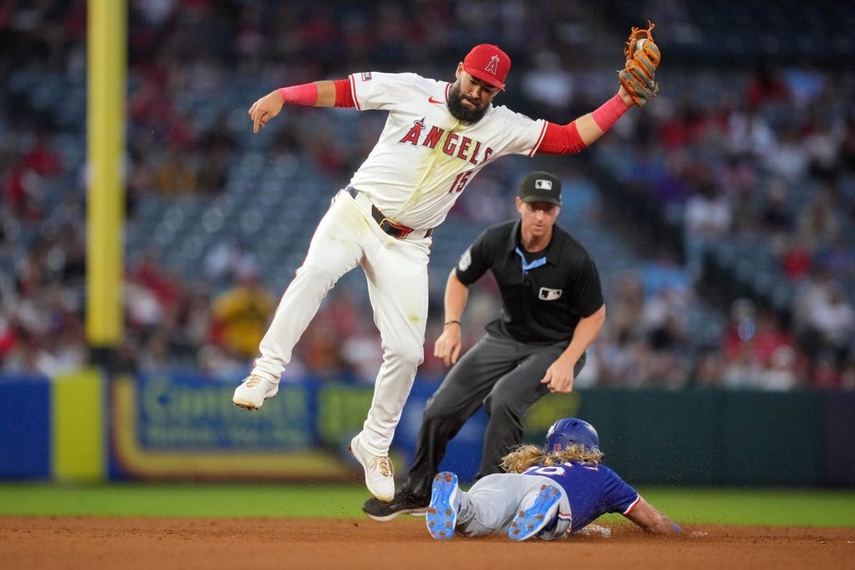 MLB: Texas Rangers at Los Angeles Angels