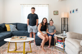 Kristen Poole with her two sons outside Pittsburgh, where she recently weighed whether to buy a new home in the area or continue renting.